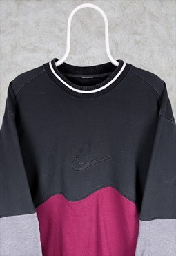 Vintage Reworked Nike Sweatshirt Centre Swoosh Embroidered