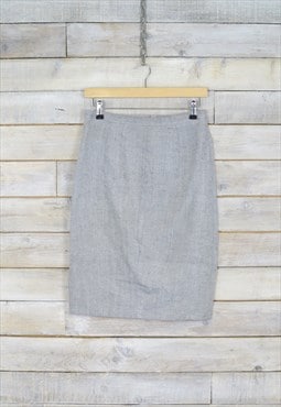 Vintage Pencil Skirt Light Grey W28 BL451