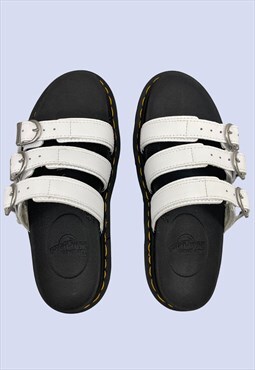 White Leather Summer Platform Heeled Open Toe Sandals 