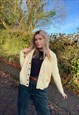 VINTAGE KNITTED VINTAGE CUTE COTTAGECORE YELLOW CARDIGAN
