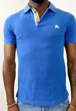 Vintage 90s blue short sleeved polo shirt 