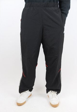 VINTAGE ADIDAS BLACK TRACKSUIT BOTTOMS