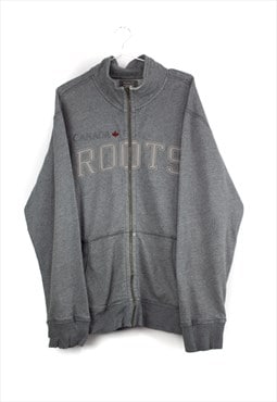 Vintage Canada Roots zip up Sweatshirt in Grey XL