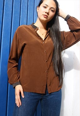 Long Sleeve Shirt in Brown 