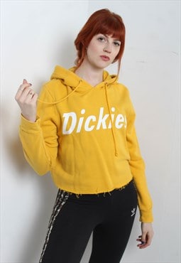 Vintage Dickies Reworked Cropped Hoodie Yellow