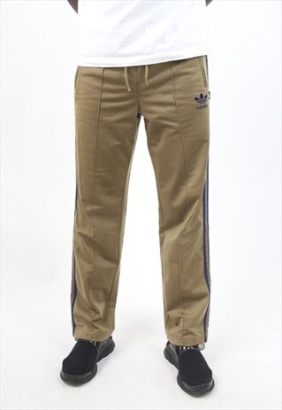 VINTAGE ADIDAS BROWN 90'S TRACKSUIT BOTTOMS