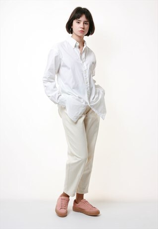 90S RALPH LAUREN COTTON WHITE SHIRT 17268