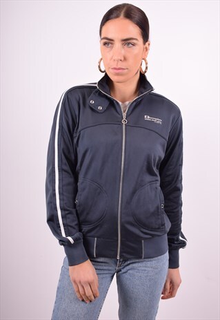 CHAMPION WOMENS VINTAGE TRACKSUIT TOP JACKET MEDIUM GREY 90'