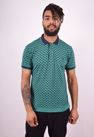 ENRICO COVERI MENS VINTAGE POLO SHIRT MEDIUM GREEN 90'S