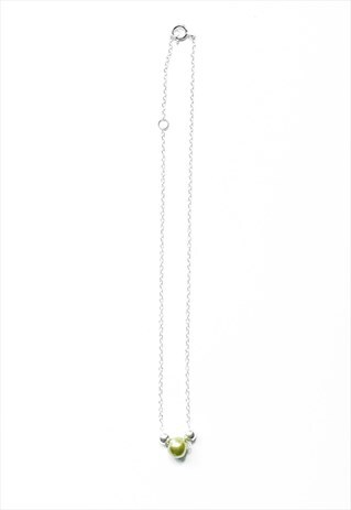 Mya Anklet 925 Sterling Silver in Green
