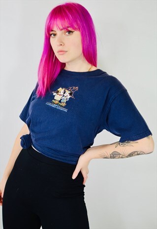 VINTAGE DISNEY MICKEY AND MINNIE EMBROIDERED T-SHIRT