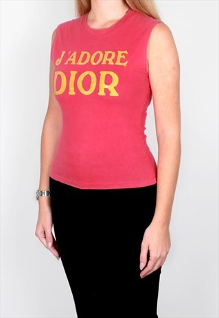 VINTAGE J'ADORE DIOR PINK YELLOW VEST