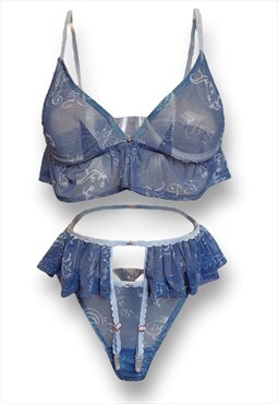 Paisley Underwired 3-Piece Lingerie Set