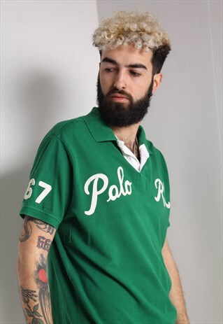 VINTAGE POLO RALPH LAUREN POLO SHIRT GREEN