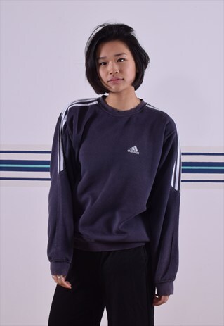BLACK/NAVY FADED ADIDAS SWEATSHIRT