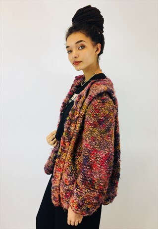 VINTAGE CHUNKY HAND KNITTED JACKET