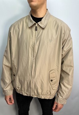 Vintage Chaps Harrington water repellent jacket in beige.