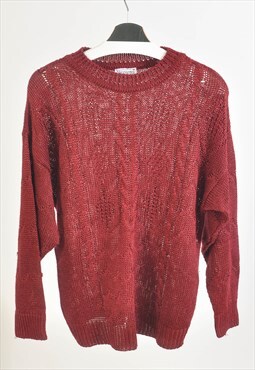 Vintage 90s oversized jumper in maroon