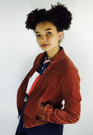 BURNT ORANGE CORDUROY JACKET