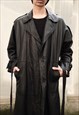 VINTAGE BLACK LEATHER COAT