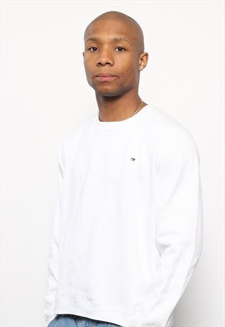 VINTAGE TOMMY HILFIGER LONG SLEEVE T-SHIRT WHITE