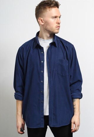VINTAGE CORDUROY SHIRT BLUE