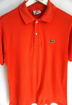 Vintage Orange Lacoste Polo Shirt T shirt 