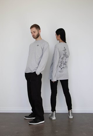 URBAN NATURE UNISEX LONG SLEEVE T-SHIRT (GREY MARLE)