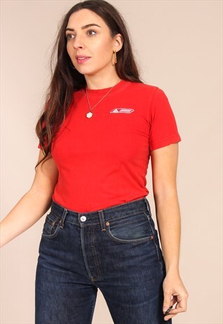 VINTAGE 90S ADIDAS T-SHIRT IN RED