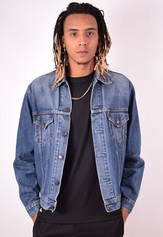 LEVI'S MENS VINTAGE DENIM JACKET XL BLUE 90S
