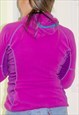 BERGHAUS  PINK & PURPLE FITTED FULL ZIP FLEECE TOP