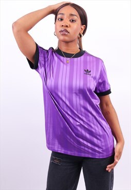 Vintage Adidas Football T-Shirt in Purple