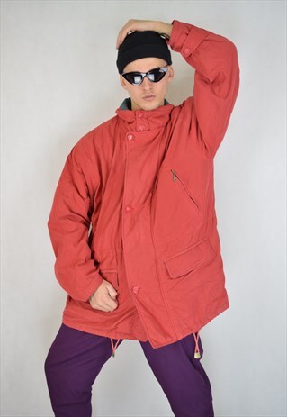 VINTAGE RED OVERSIZE RAVE JACKET