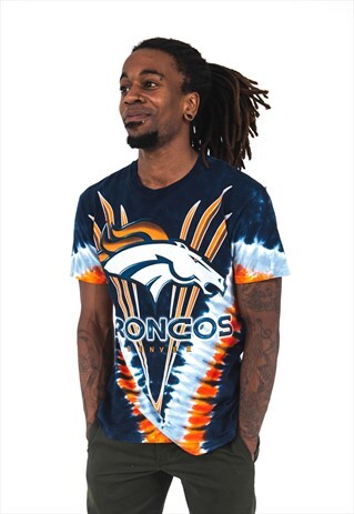 TIE-DYE DENVER BRONCOS NFL AMERICAN FOOTBALL GRAPHIC TEE