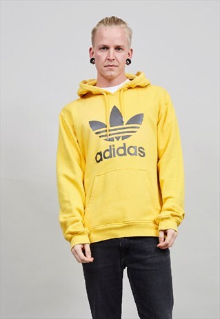 RETRO OVERSIZED YELLOW ADIDAS HOODIE