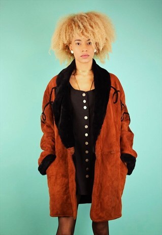 VINTAGE 90'S SHEARLING COAT