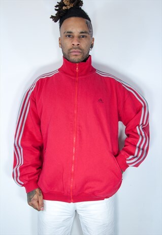 ADIDAS EMBROIDED ZIP SWEATSHIRT