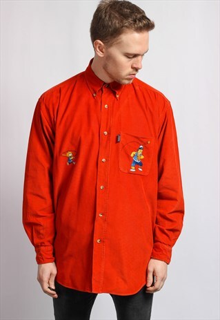 VINTAGE CORDUROY SIMPSONS SHIRT