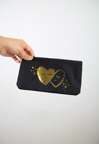 FUZZY HEARTS PENCIL CASE / MAKE UP BAG