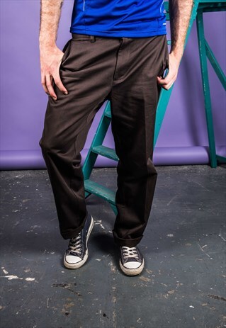 VINTAGE DOCKERS 1980S TROUSERS IN BROWN