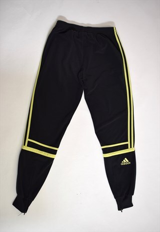 VINTAGE 90S ADIDAS BLACK FLEECE SWEAT PANT JOGGERS