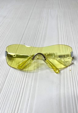 Y2k Sunglasses Rave Cyber Deadstock Vintage Rimless Visor 