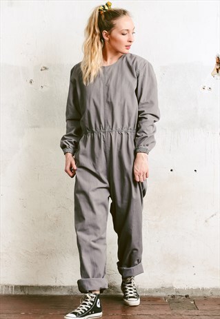 VINTAGE 90S GREY COVERALL JUMPSUIT
