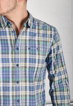 Vintage Wrangler Shirt in Green Check Long Sleeve Medium