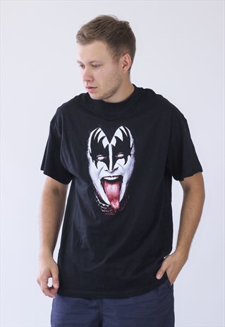 VINTAGE MENS KISS BIG LOGO T-SHIRT