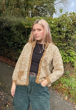 Vintage Hand knitted 70s Wool Cardigan