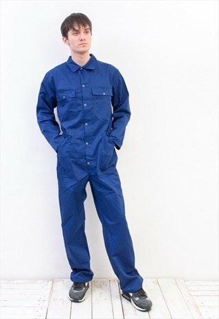 Vintage S Men's UK 38 US Worker Overalls Boilersuit Coverall