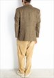 MEN'S INTHEMA BEIGE COLORFUL CHECKED NEW WOOL BLAZER 