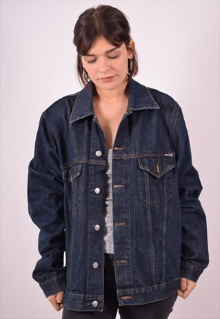 WOMENS VINTAGE DENIM JACKET MEDIUM BLUE 90S