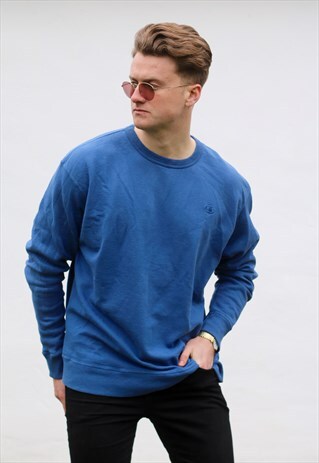 CHAMPION USA MINIMALIST BRANDEIS BLUE SWEATSHIRT